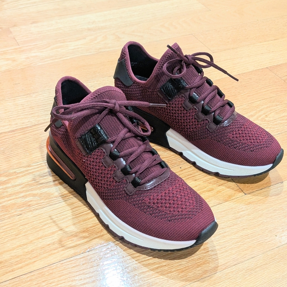 NIB Ash Krush Bis Low-Cut Platform Burgundy Red Sneakers Size 37 FREE SHIPPING
